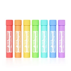 Matte custom logo colour 90mm 125mm glass child resistant packing tube smell proof flower pre glass tube