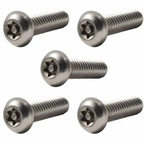 YH Oval Flat Countersunk Pan Head Tamper proof Tapered Security Anti Theft Torx Screws Bolts With Pin