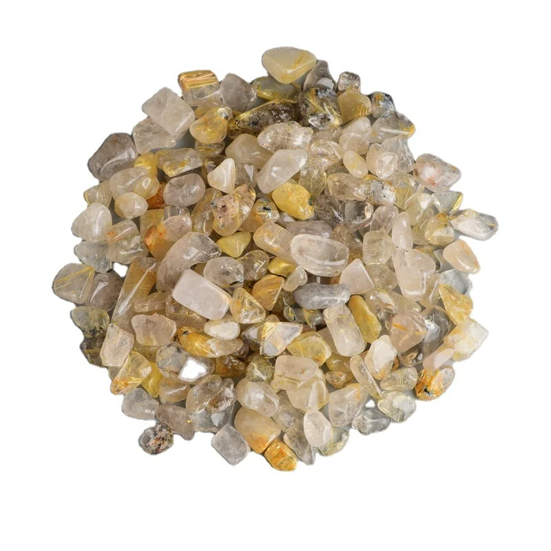 Wholesale natural gem rutile crystal gravel polishing healing stone feng shui crystal stone price