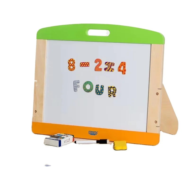 New Arrival Drawing Writing Board Magnetic Board Puzzle Double Easel Kid Wooden Toys Gift Children Intelligence Development Toys