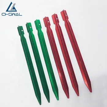 Tent pegs aluminum tent stake ground nail with rope camping floor nail