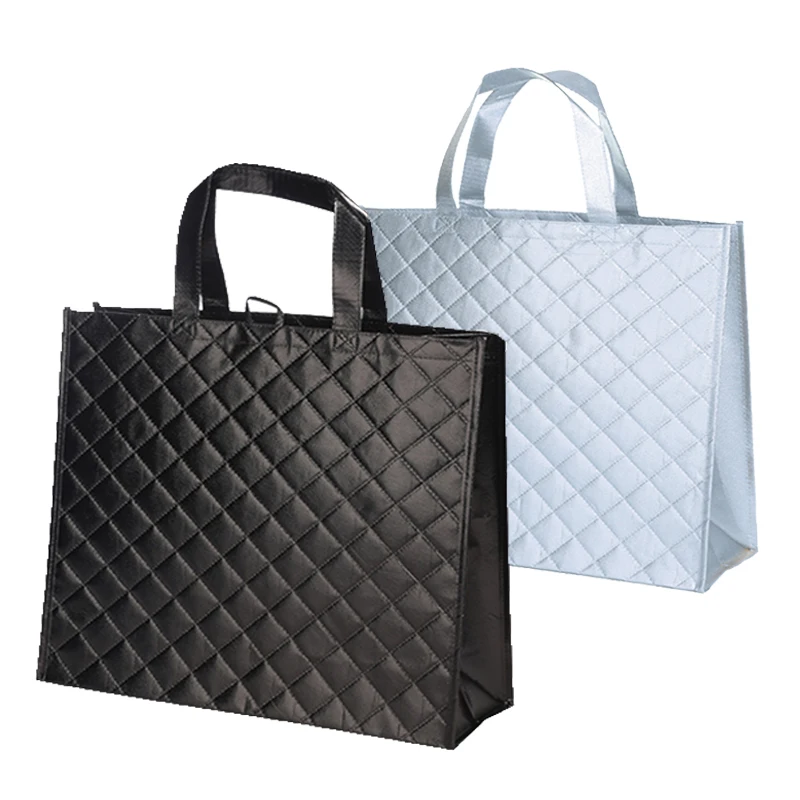 Недорогие нетканые прямоугольные сумки на заказ, портативные сумки для покупок для магазинов тканей с принтом логотипа