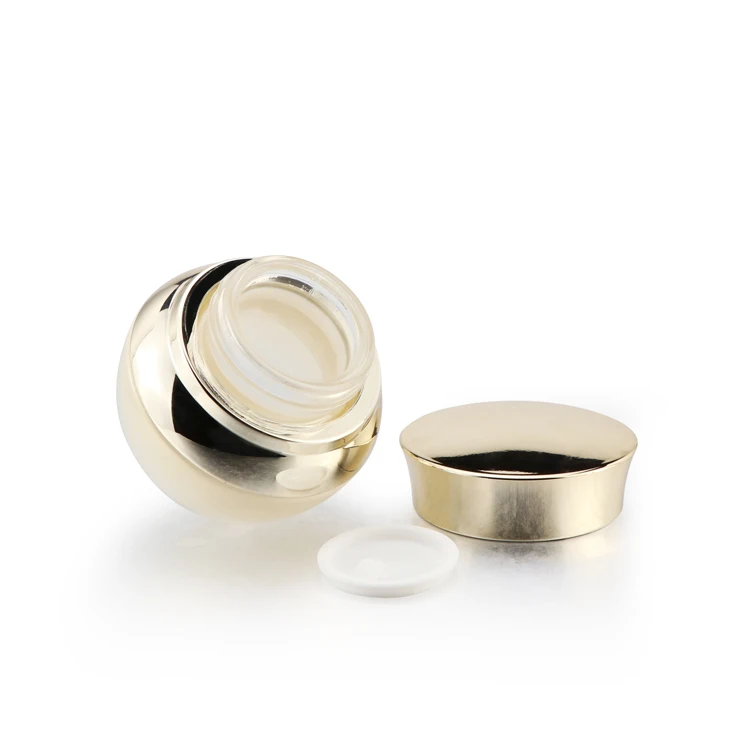Wholesale gold skin care packaging jars 20g 30g 50g hand cream jars empty cosmetic glass jar for cream