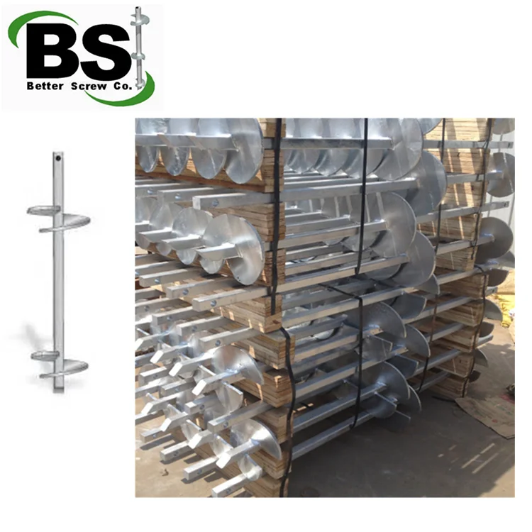 Galvanized steel screw/helical piles for foundation