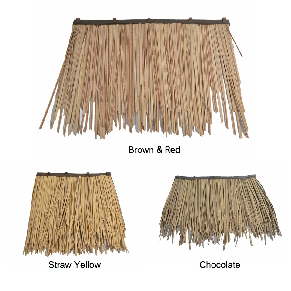 Factory wholesale fireproof synthetic thatch roof tile for amusement park, water park and resorts