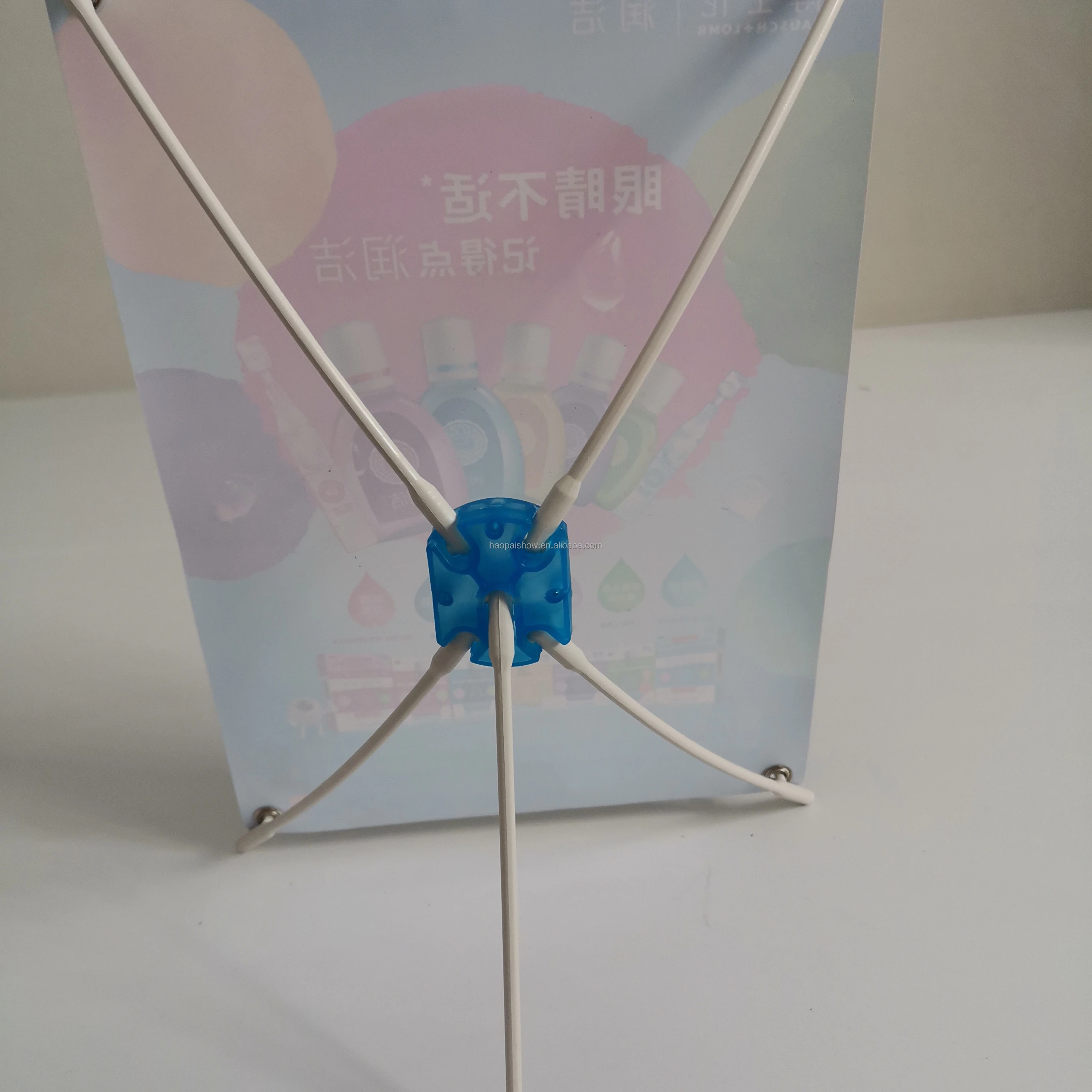 Desktop Banner Stand A3 A4 Mini X Stand Plastic Banner CMYK Printing