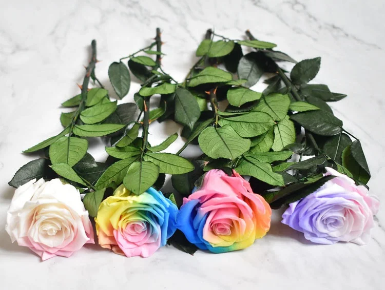 E-1281 Eternal Flower Real Preserved Rose with Stem