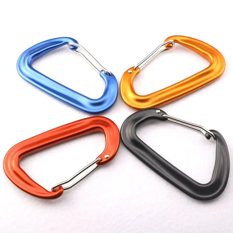 Chinese Rigging Manufacturer Supply Heavy Duty Aviation Aluminum 12KN Wire Gate Super Durable Screwgate Locking Carabiner