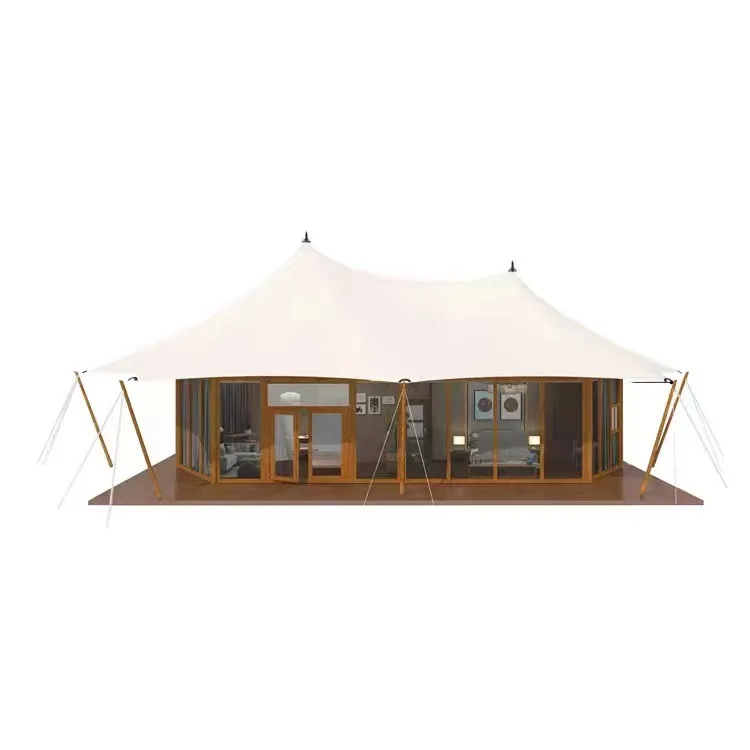 Large Twin Peaks Select Frame Luxury Family Safari Resort Tent with en-suite tent