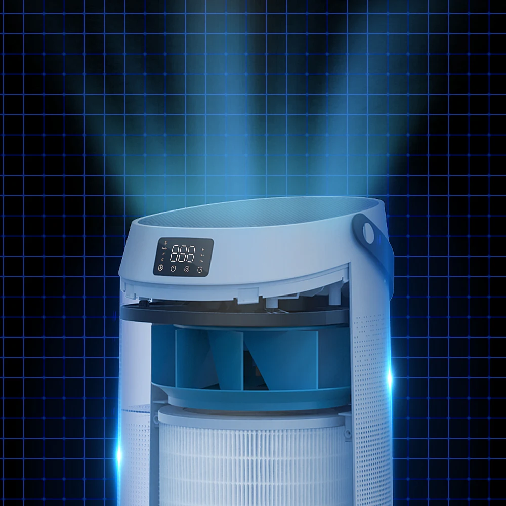 OEM High Efficient Negative Ions Home Air Purifier With Activated Carbon Filter