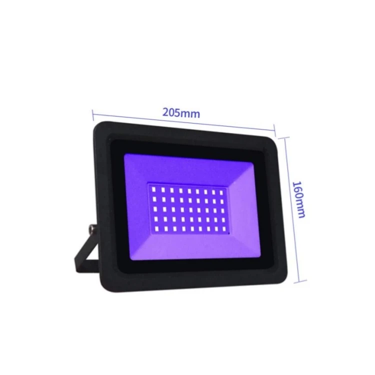 100 Вт светодиодный черный свет 50 Вт Blacklight UV прожектор с переключателем 200 Вт IP66 водонепроницаемый 365 нм Черный прожектор для диско-вечеринки