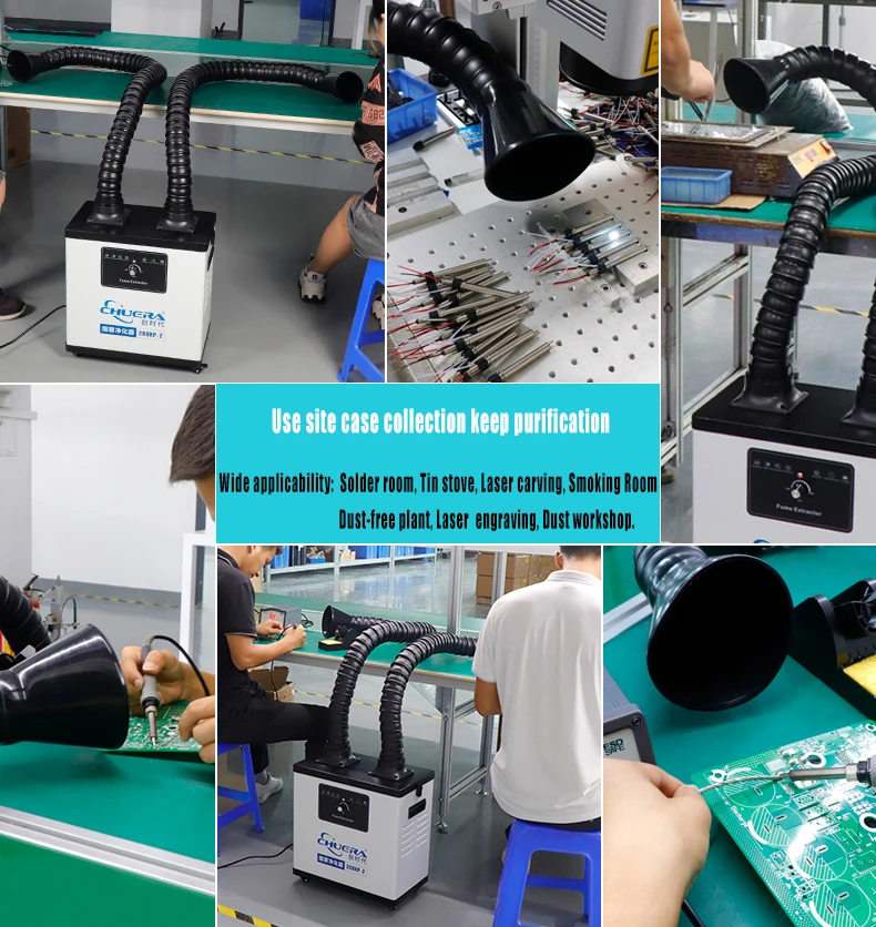 CSD-200XP1 Single Air Channel Fume Extractor Purification System Smoke Absorber for Repairing Workshop Laser Smoke Purifier