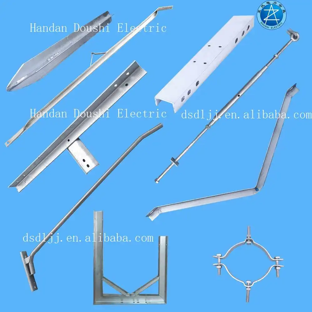 hot dip galvanized insulator bracket d iron bracket pole bracket D-iron electrical fittings