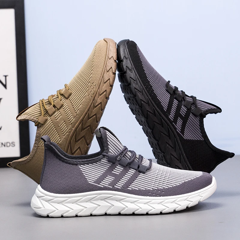 
2021 New Trending Anti-Slide Breathable Mesh Top Sportrunning Shoes For Mens 