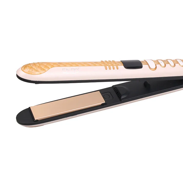 ENZO New hair salon styler mini flat iron small light weight portable travel size hair straightener & curling tool