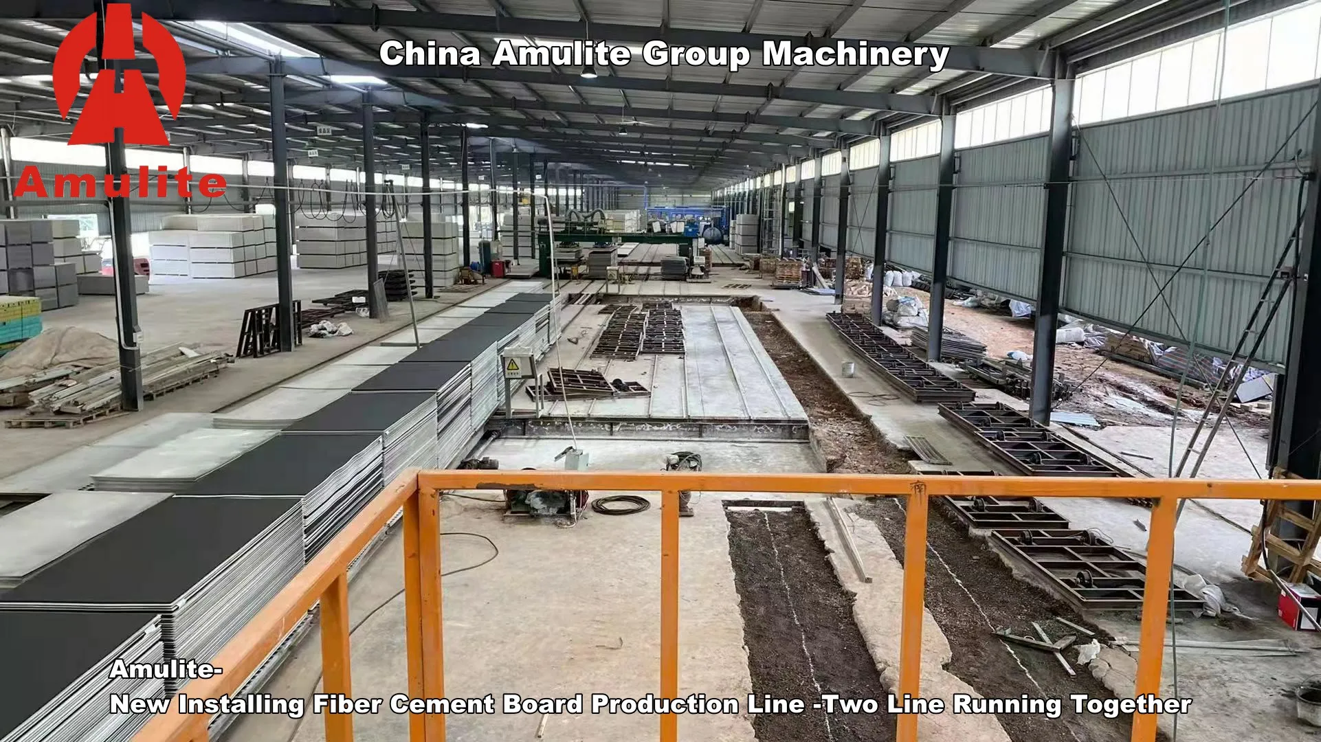 China Amulite Manufacture Flow-On Slurry Sheet Forming Process fiber cement board/calcium silicate board production line