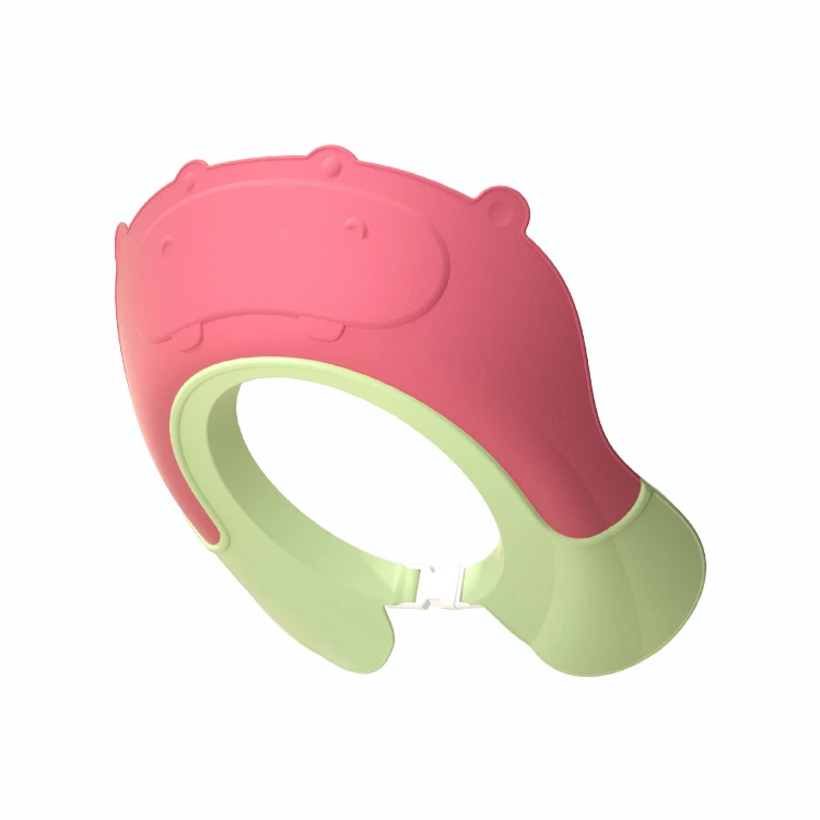 Baby Shower Cap Waterproof Shampoo Hat for Children PP+TPE Protect Ears and Eyes Crown Shape Adjustable