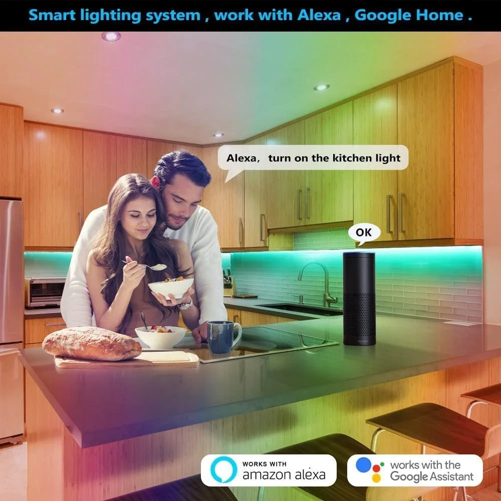 Новая модель Alexa Google Tuya 5050 12 В Гибкая RGB подсветка телевизора комплект смарт-Wi-Fi Светодиодная лента