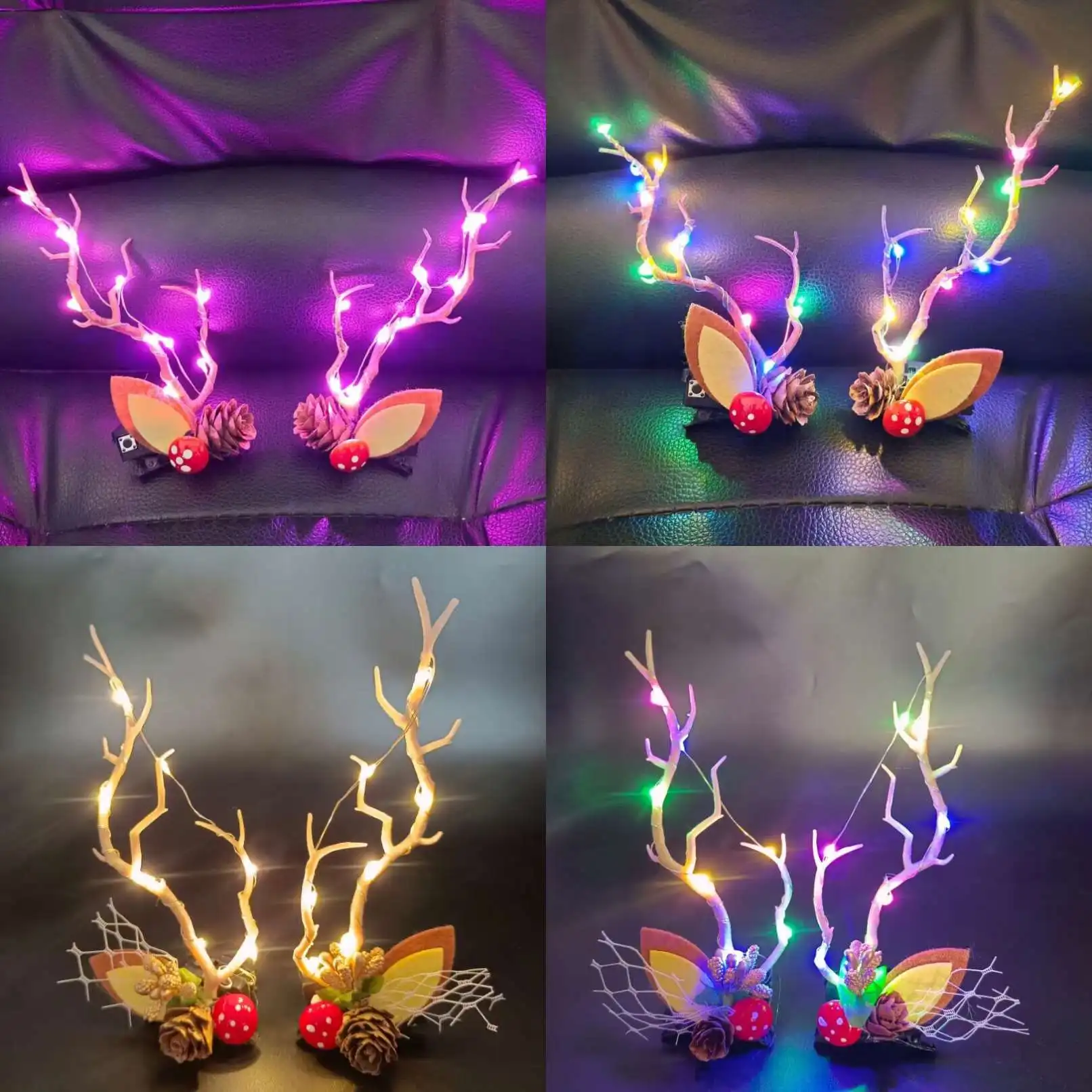 2024 New LED Christmas Design Head Clip Hairclip Clips For Party Event Wedding
