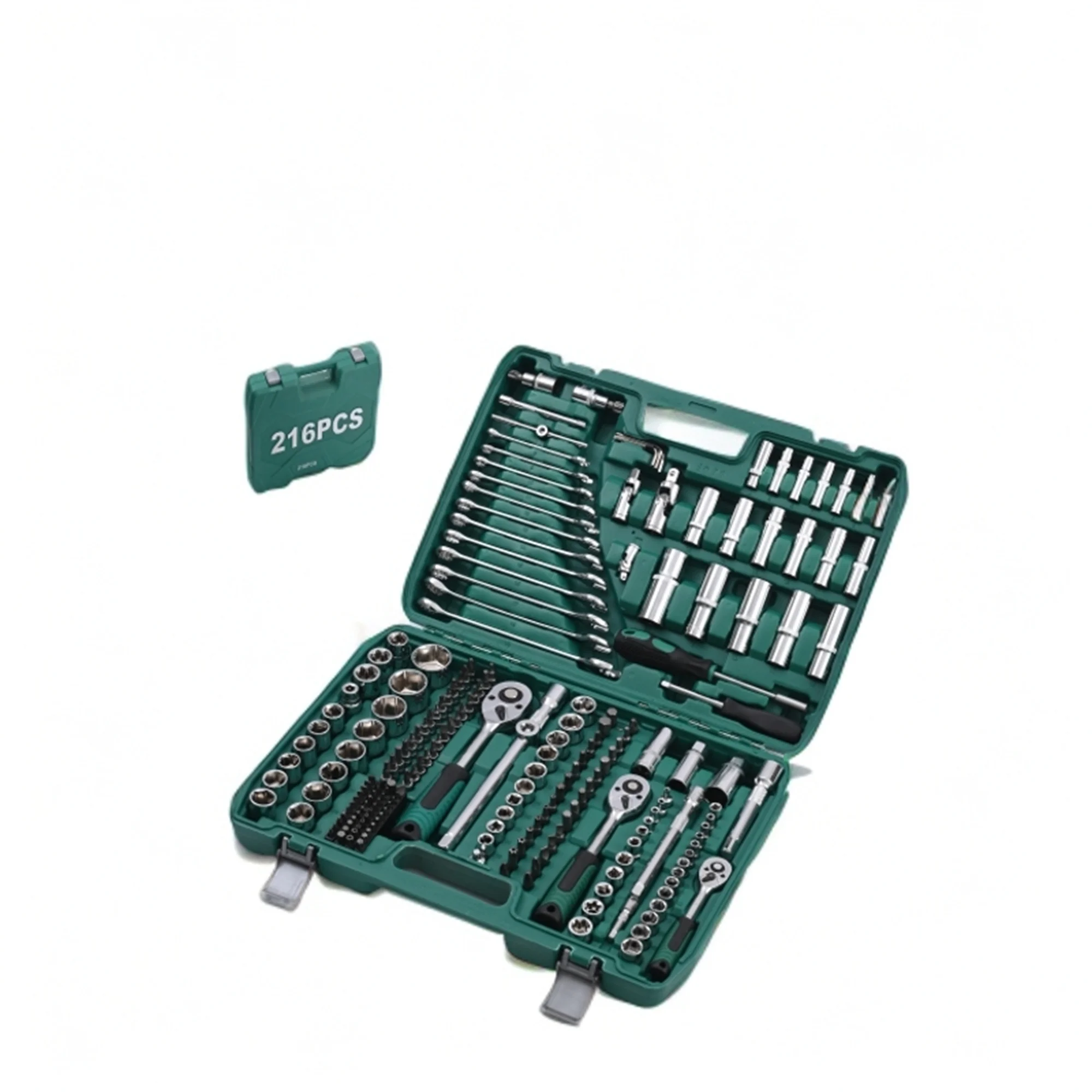 Manufacturers Direct Sale Original Box 216pcs Combination Tool Mechanic Ratchet Wrench Socket Set