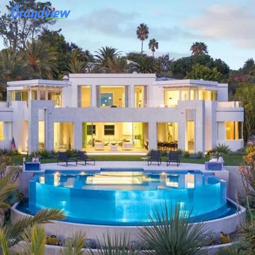 Grandview Acrylic factory Curved Acrylic swimming pool panel used in Hotel Acrylic piscina pool