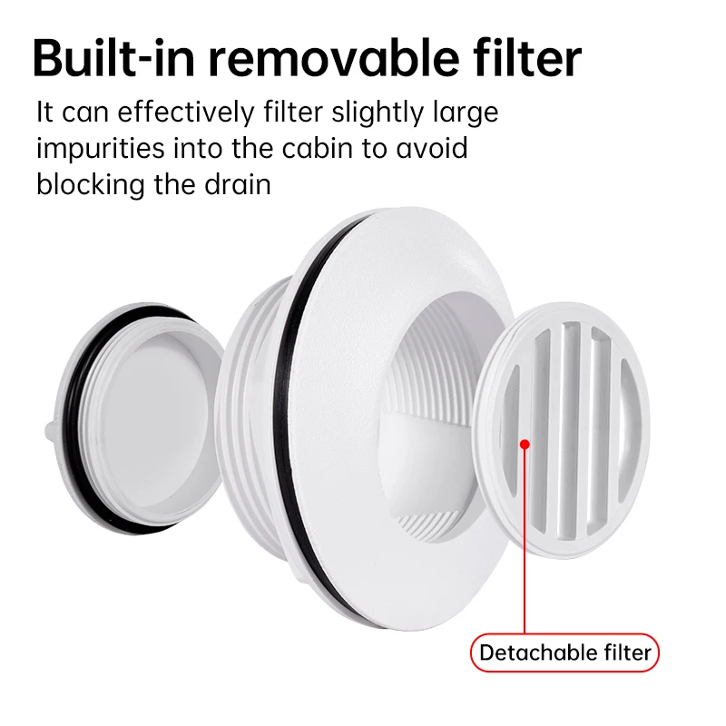 Drain Boat Hull Plug Kayak Scupper Hole Plugs Bung Silicone Plug for Universal Kayak Marine White ABS