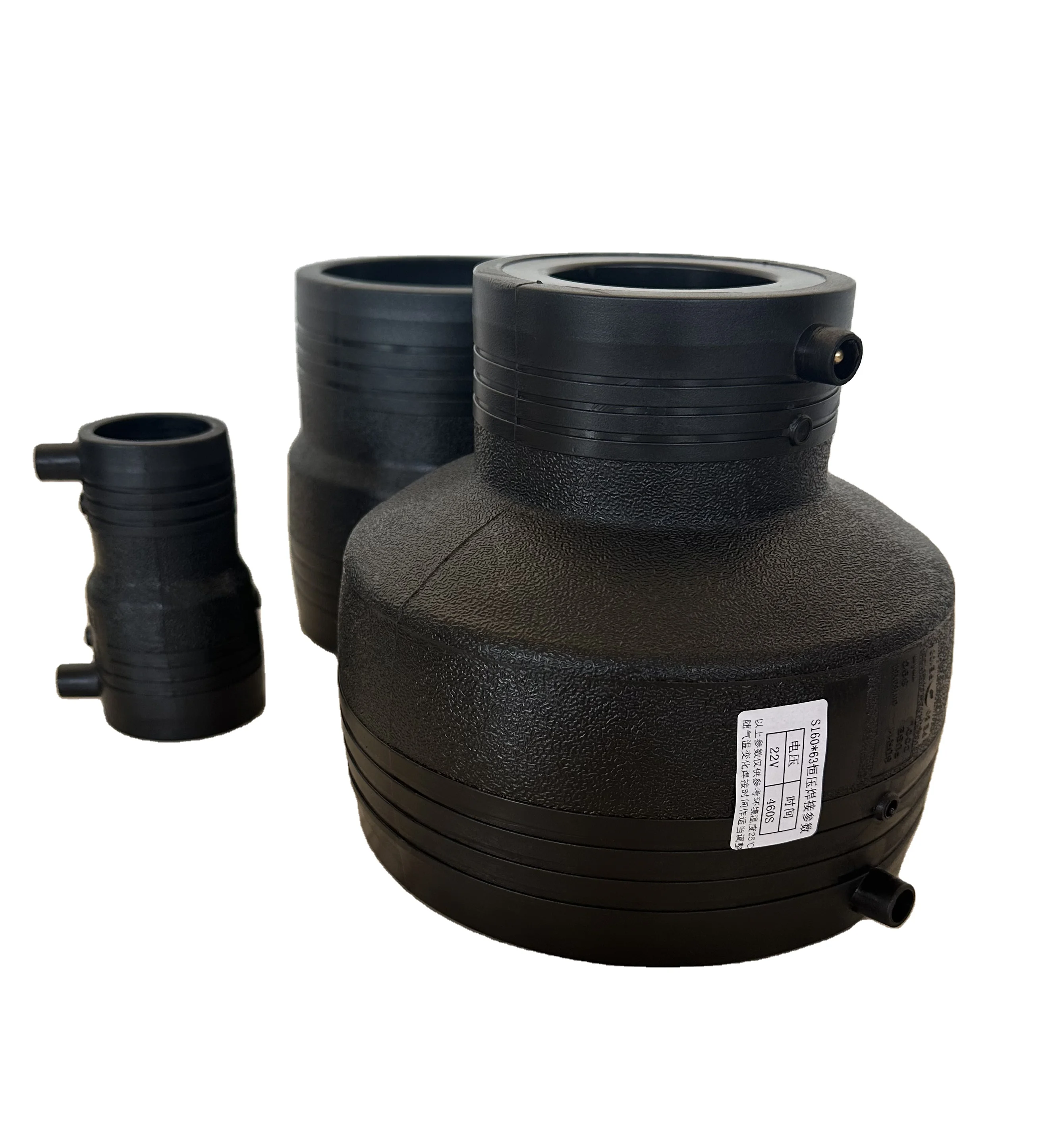 Оптовая цена производитель ISO стандарт HDPE фитинги для электрофузионных труб Dn160 * 63 SDR11
