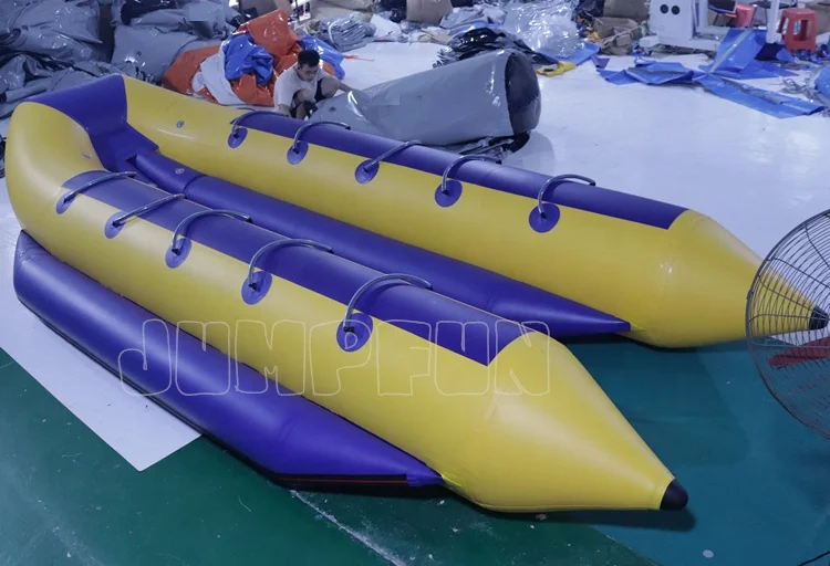 2024 adults double lane banana boat 10 passenger inflatable two lane boat 10 seats catamaran boat