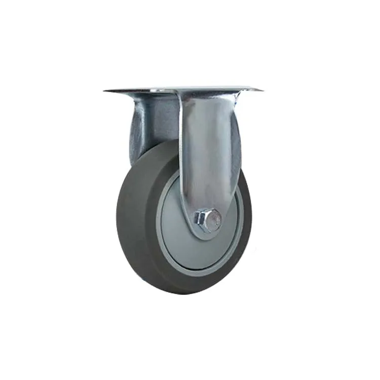 Medical Cart Heavy Duty Soft 3 inch 4 inch 5 inch Gray TPR Swivel Wheel Caster