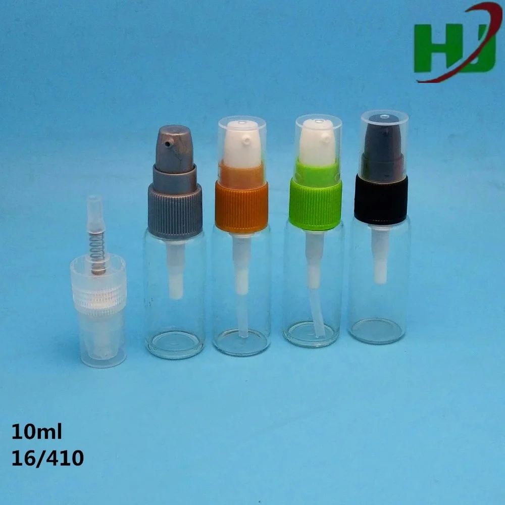 10ml glass mold tube bottle with 16mm plastic lotion pump