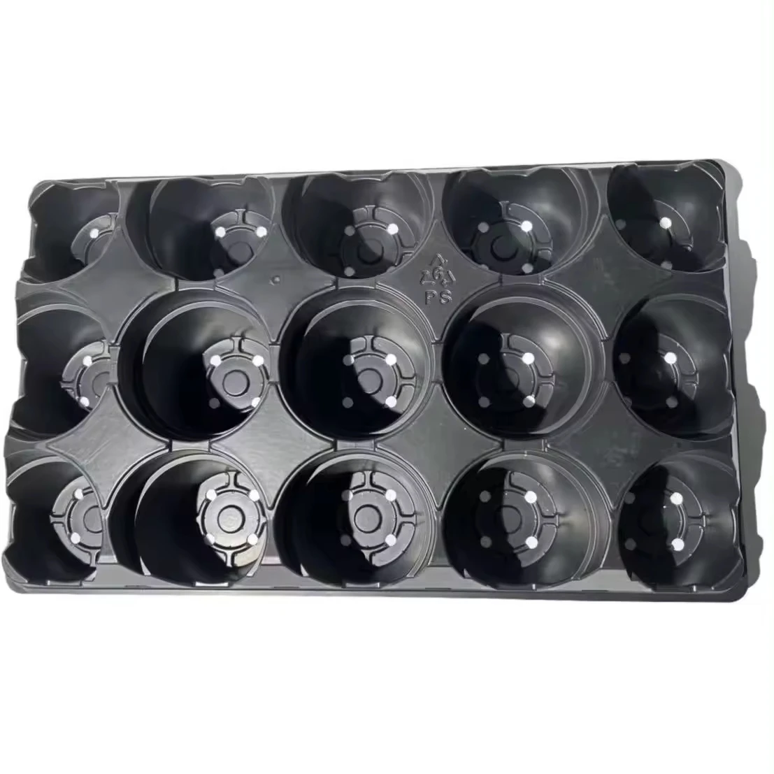Wholesale 15 holes germination cell black plastic pot trays nursery tray flowerpot trays for planting tree