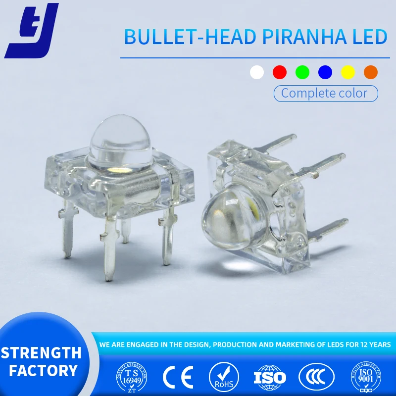Super Flux Led Bullet Head Piranha Led Factory Directly Supply