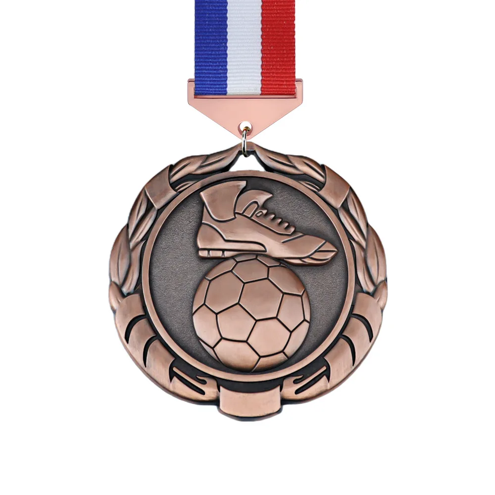 Custom Wholesale Sports Meeting Football Medals Promotion Souvenir American Football Games Metal School Medal Soccer Medals