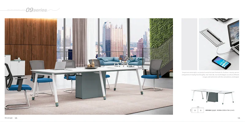 Modern luxury conference room wooden office conference table commercial office furniture multi-person conference table