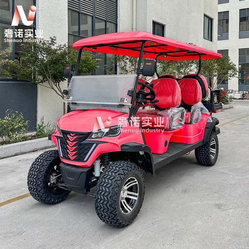 Multifunctional 6 person CE approved golf petrol cart customizable gasoline 4 seater golf cart