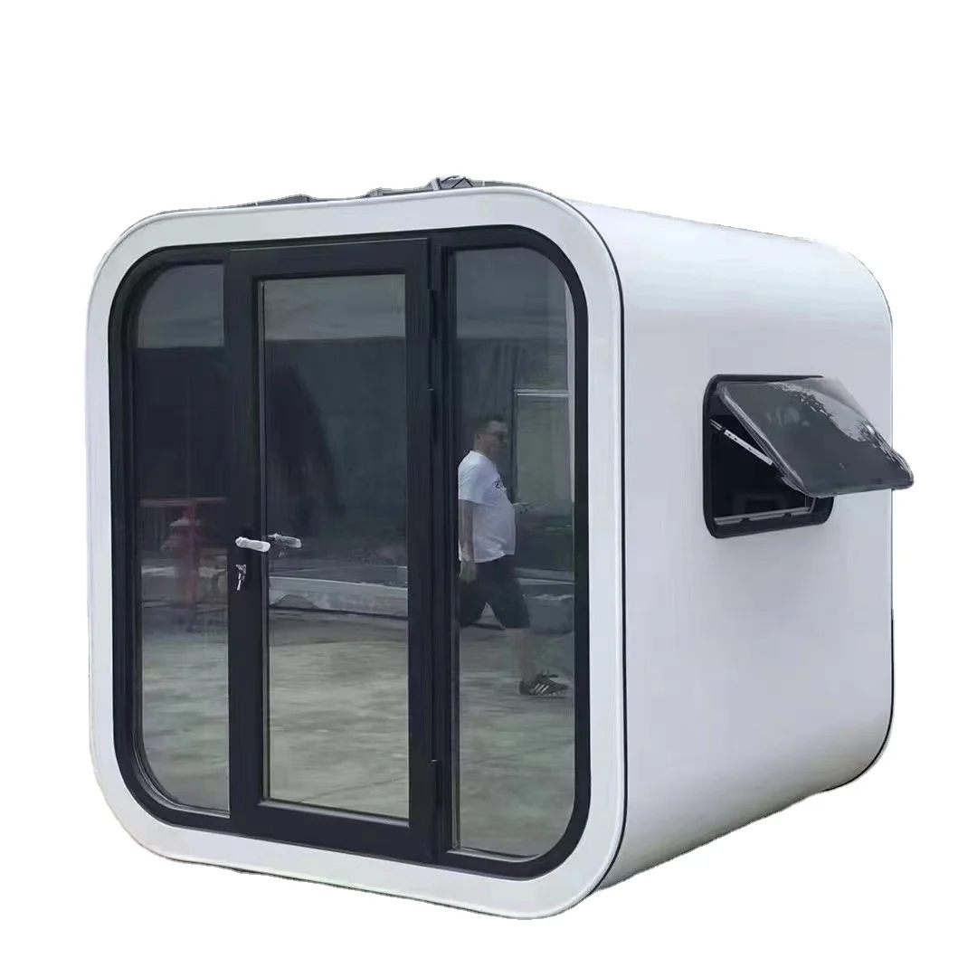 Capsule container Mobile Tiny houses customized 6+12+6mm double-glazing glass container Cabin hotel Apple cabin