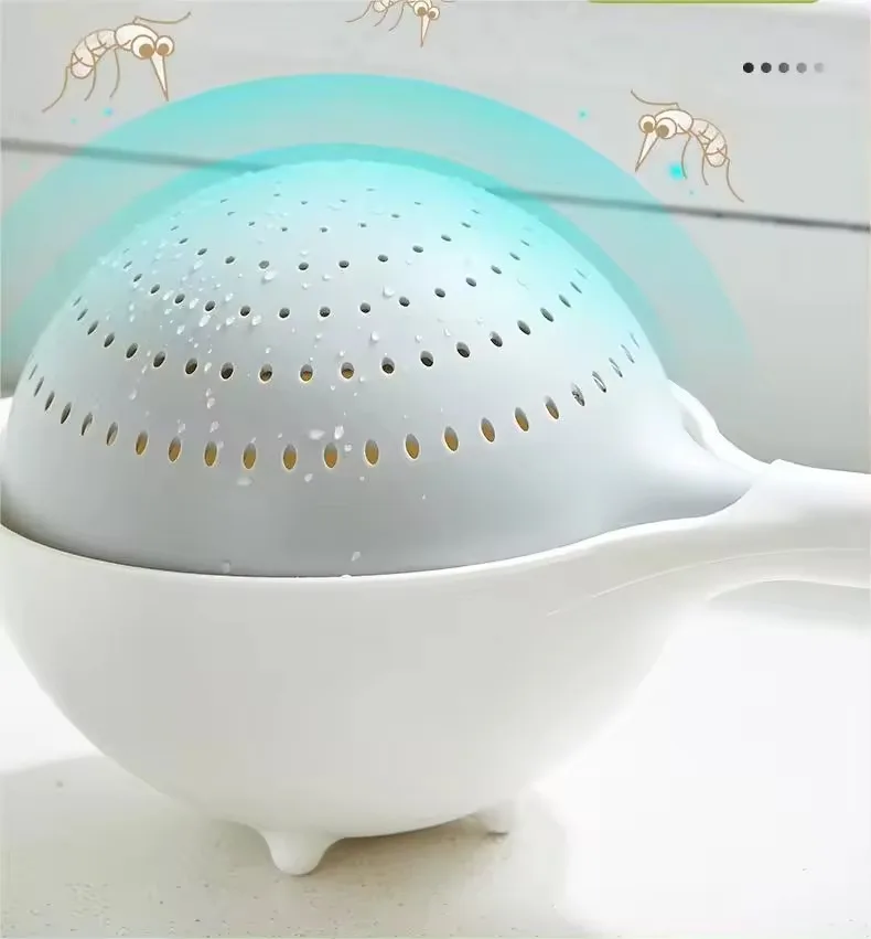 Rotatable Double Layers Vegetable Fruit Washing Kitchen Plastic Drain Basket