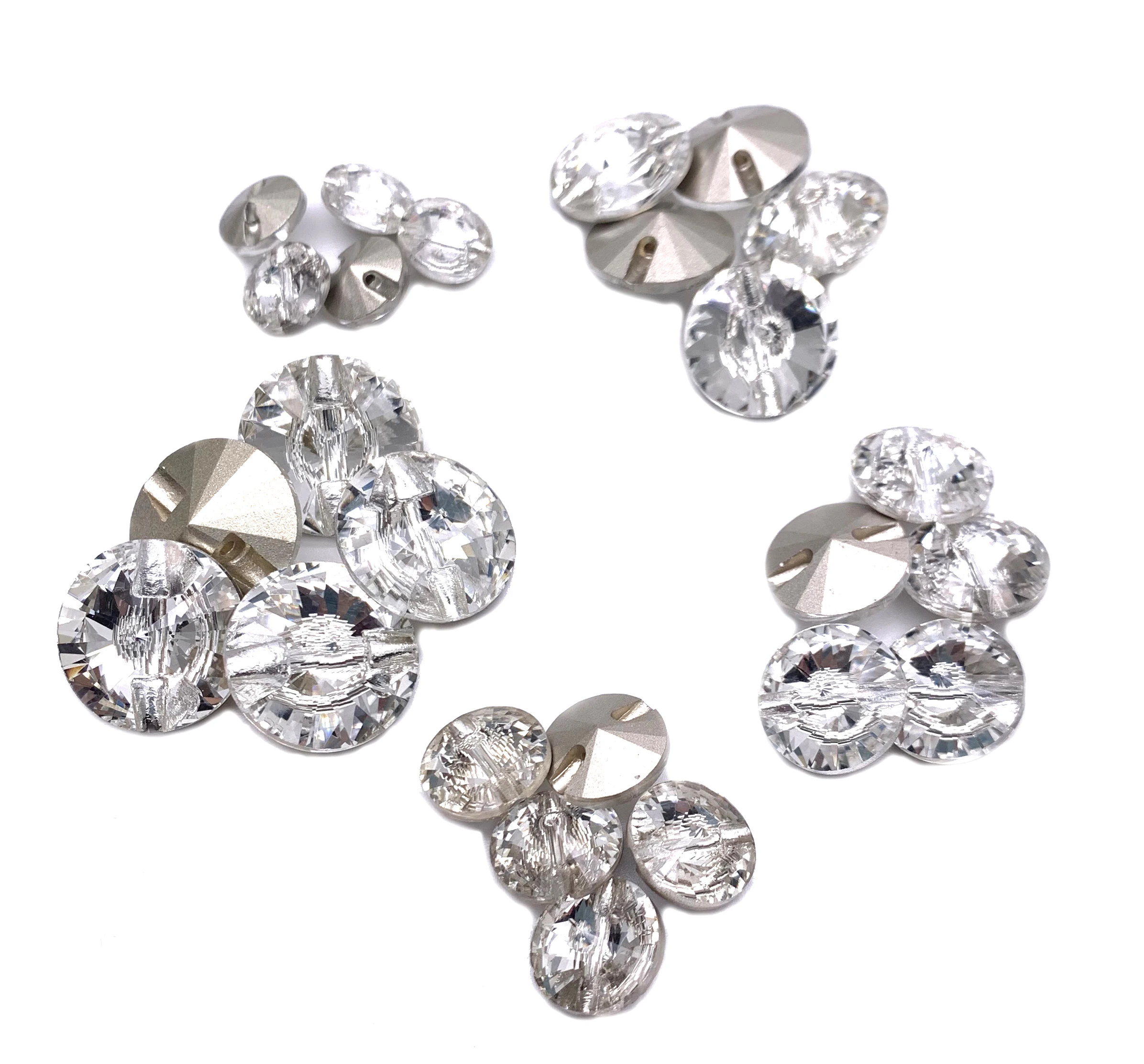 Lucky K9 top quality sew on Rivoli button  crystal ab hematite sew on rhinestone button for garment Sofa