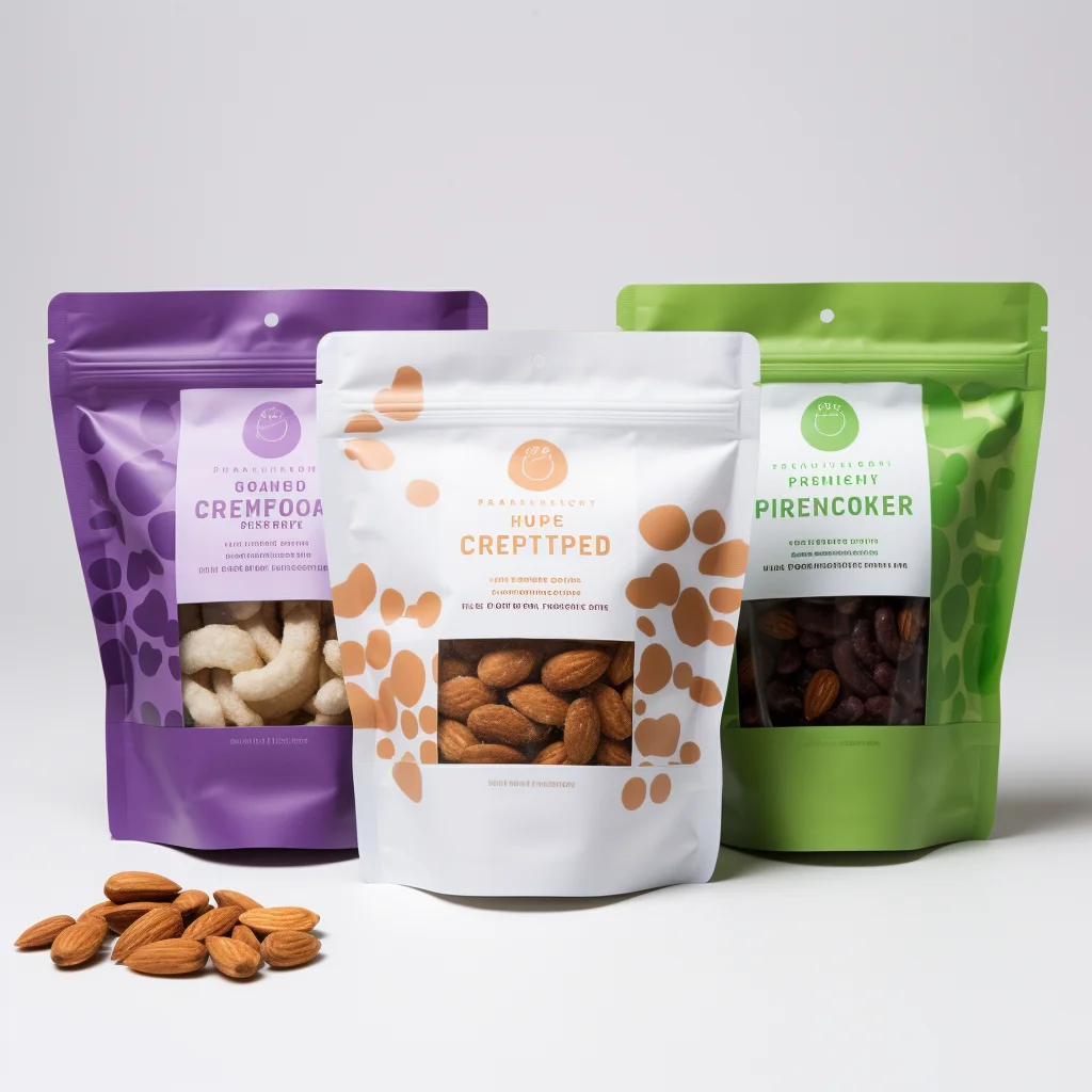 Custom Logo Snack Clear Storage Plastic Window Small Business Zip Lock Flat Bottom Stand Up Pouch Food Packaging Bag Pouch