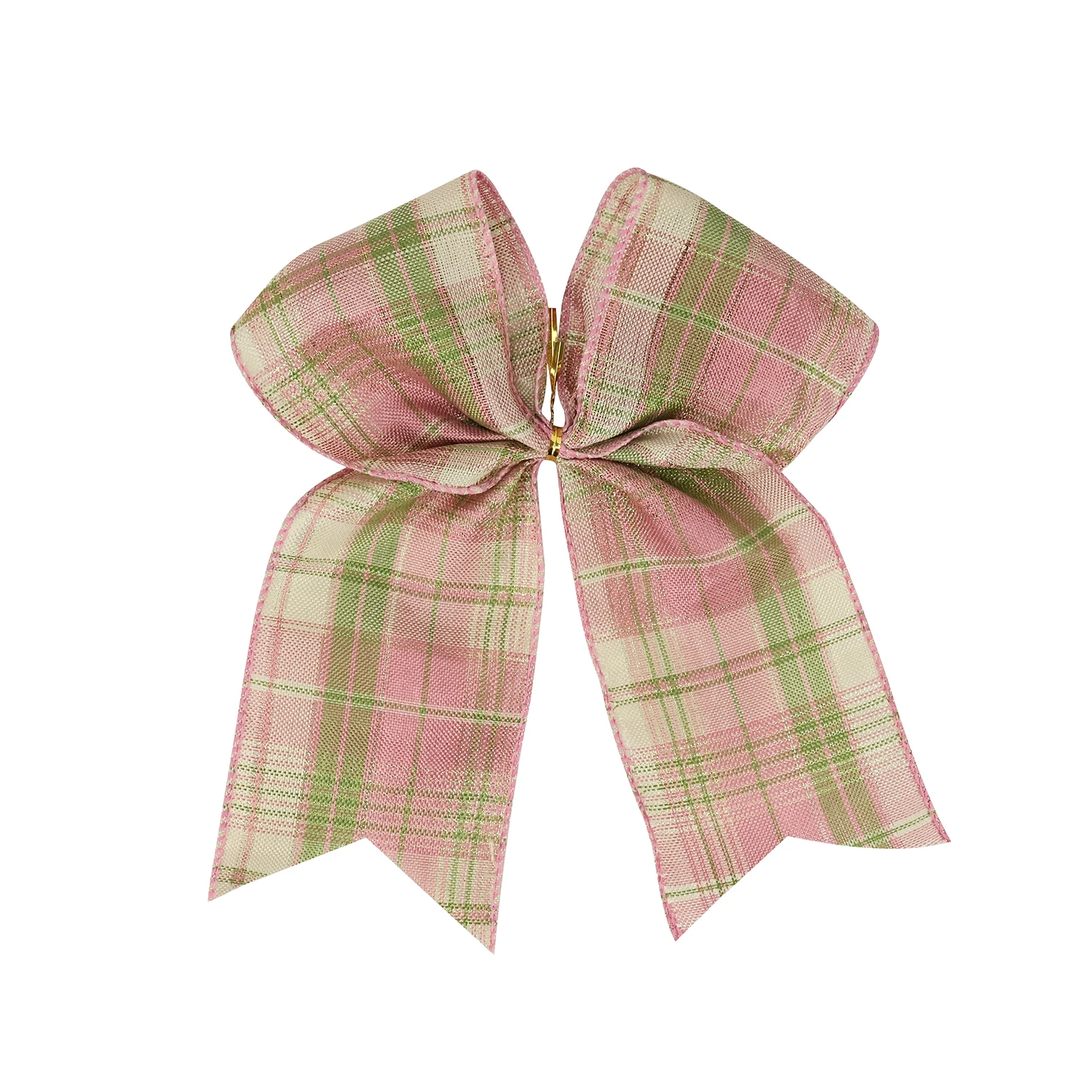 Custom Print Cheap Box Packing Buffalo Plaid Linen Tartan Wrapping Wire Ribbon For Fall Christmas Decoration