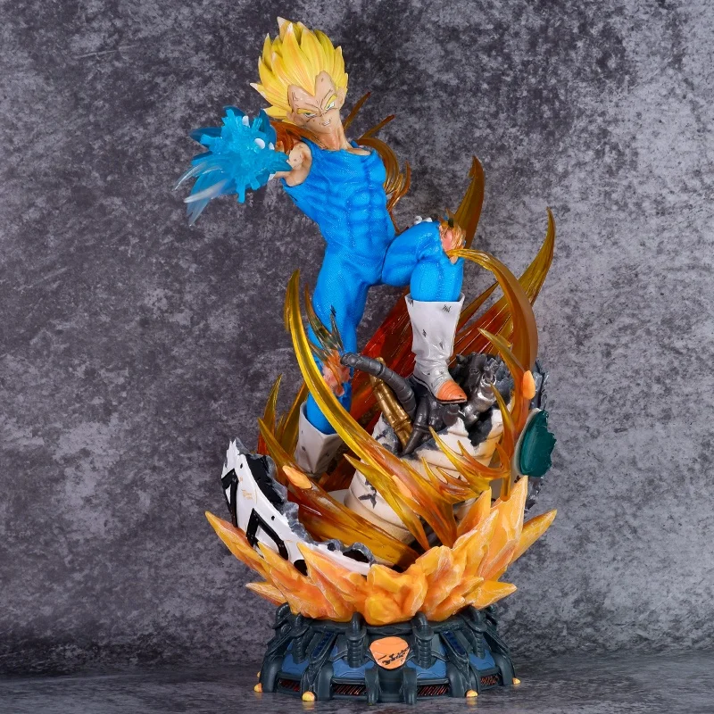 41cm Anime Dragon Balls Z Super Saiyan Pvc Statue Collectible Model Kids Light up Toys Vegeta Action Figure