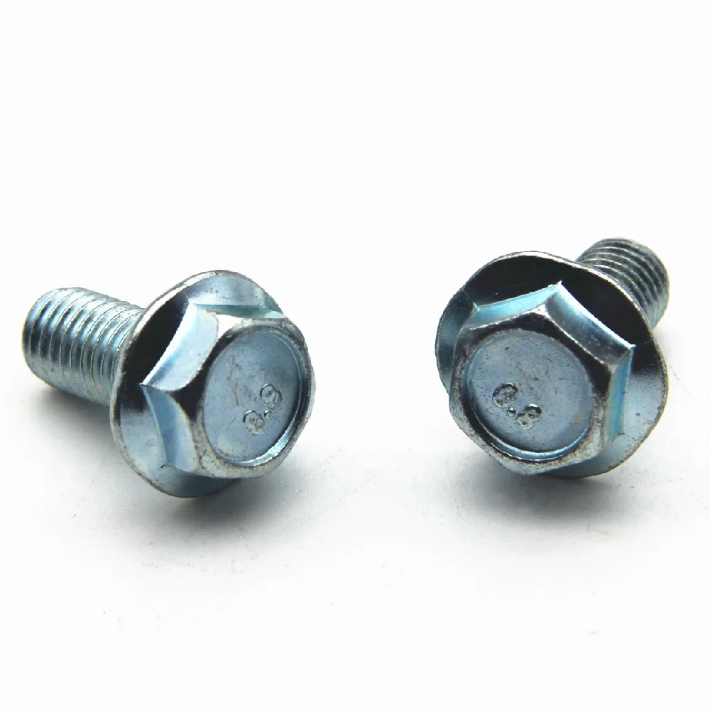 Hex head SERRATED FLANGE BOLT GR 5 ZINC plated screw