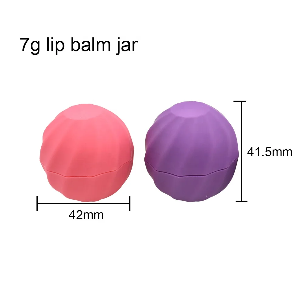Wholesale mini cosmetic plastic jar 7g round ball ABS lipstick packaging container for comfrey cream in stock