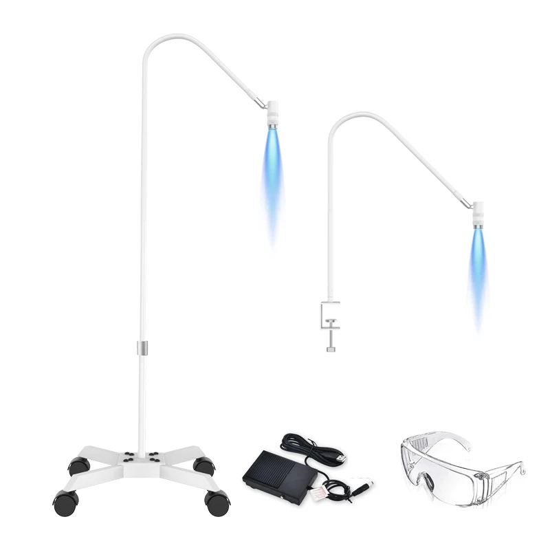 6W UV Glue Curing Light with Wheel Professional Eyelash Extension Nail Gel Dryer Foot Pedal UV Glue Gel Polish Cure UV Lash Lamp