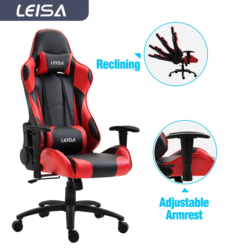 Custom Logo Adult Edition Red Black Ergonomic Racing Gaming Chair