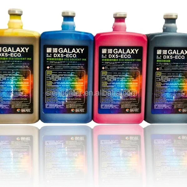 Фабрика GALAXY ECO растворитель чернила CMYK 4 вида цветов выбор для DX5 DX7 XP600 I3200 качество печатающей головки