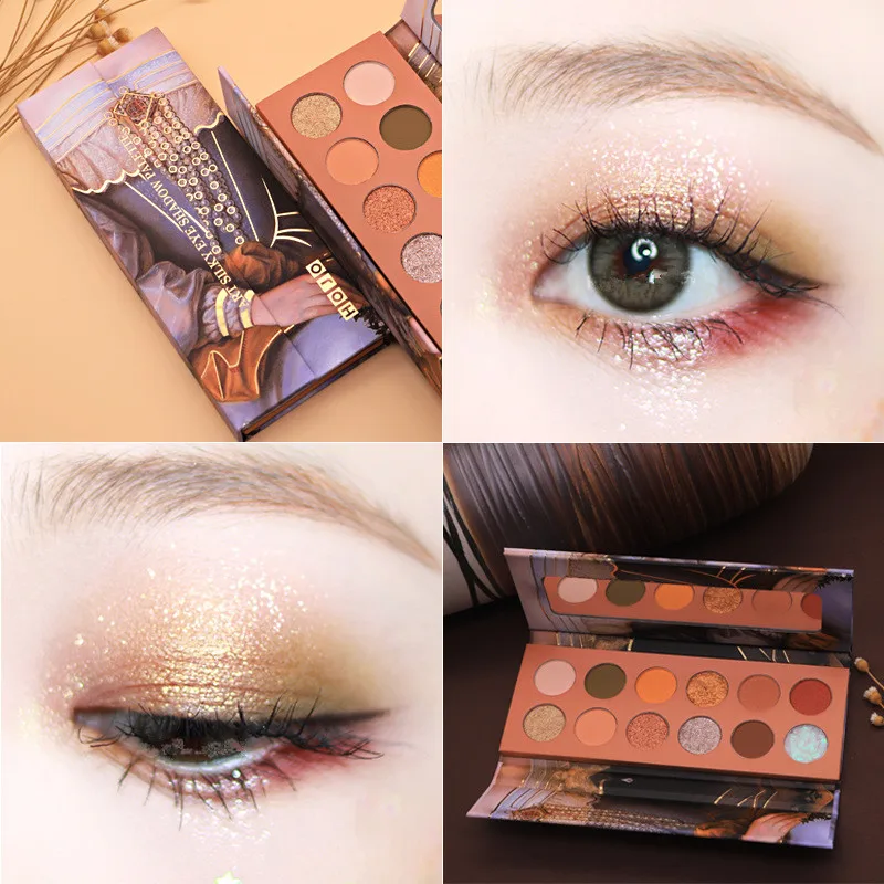 Hot Selling Oil Painting Shell Eye Shadow palette 12 Colors Makeup Eyeshadow Palette