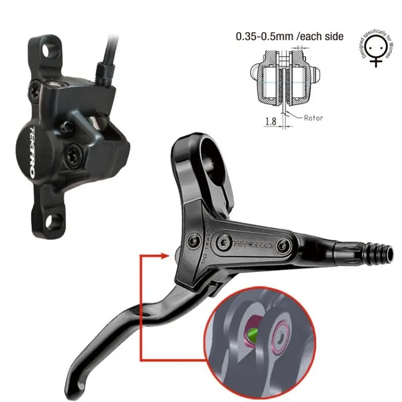 Best Selling Mountain Bike Hydraulic Disc Brake TEKTRO Dual Piston Forged Aluminum Brake HD-M275 For 1 Wheel Without Rotor