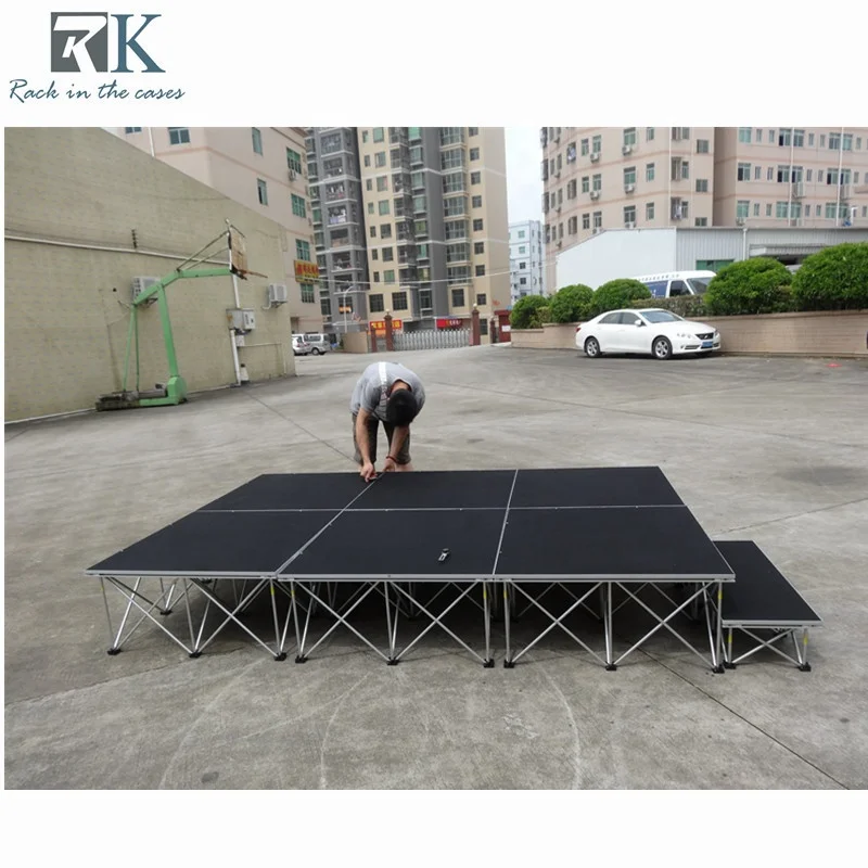 Used aluminum portable drum stage riser easy stage wedding stage