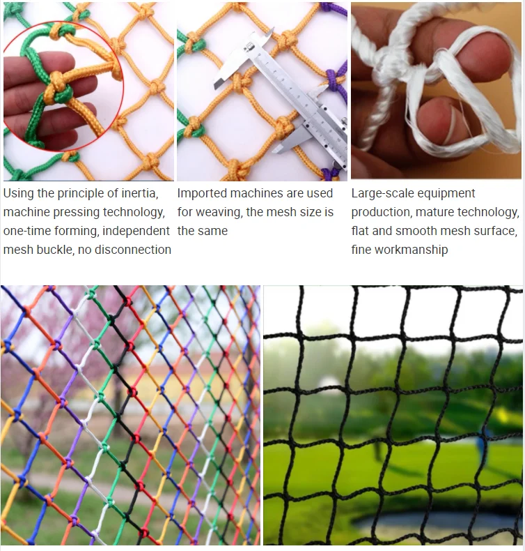 Safety nets for balcony protection polyester knotless net